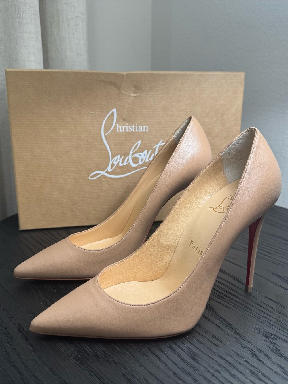 Christian Louboutin Kate 100 Pumps Nappa Leather Nude 38